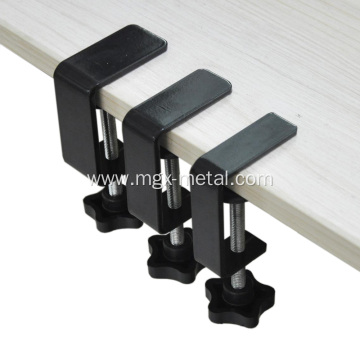 Black Coating Metal Partition Table Desk C Clamp